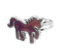 WRITWAA anillo de temperatura animal edad de adolescencia pulseras para mujer neón anillo de unicornio anillos de chicas adolescentes joyería del estado de ánimo Aleación de zinc