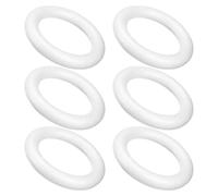 WRITWAA Anillos de Espuma sin Terminar 16.5x3.5 Cm 6 Piezas para Manualidades Bricolaje, Círculos de Espuma Neutros para Decoración Navideña y Proyectos Creativos