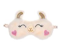 WRITWAA Antifaz para Dormir de Peluche Opaco Diseño de Alpaca, Máscara para Ojos Cómoda y, Funda para Dormir para Mujeres y Niñas, Bloquea Luz Natural, Adecuado para Descanso