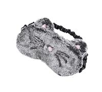 WRITWAA Antifaz Vision Extraocular para Dormir, Máscara Dormir Ojos de Felpa y Seda, Negro, Bloquea la Luz, Adecuado para Niñas y Regalos de Gatos para Mujer