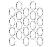 WRITWAA Argollas Inoxidables para Llaveros 100 Piezas Anillos Planos Partidos, Perfectos para Organización de Llaves y Adornos