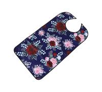 WRITWAA Babero para Adultos Tamaño Mediano Estampado Floral Florecimiento Fortuna, Delantal Práctico para Comer, Fácil de Lavar y Resistente, Adecuado para Alimentación de Personas