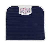 WRITWAA Balanza corporal analógica para baño, báscula mecánica, 130 kg/286 lb, superficie antideslizante, números extragrandes para control de salud y medición de peso, color azul oscuro.
