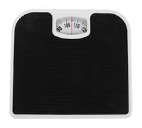 WRITWAA Balanza corporal analógica para baño, báscula mecánica, 130 kg/286 lb, superficie antideslizante, números extra grandes para medición de peso, color negro.