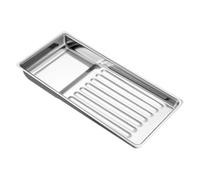 WRITWAA Bandeja De Herramientas De Bandeja De Disección Bandeja De Laboratorio Bandeja De Artículos Diversos Bandeja Acero Inoxidable Silver