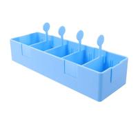WRITWAA Bandeja para de medicamentos: Organizador diario de medicamentos para carro de hospital - Bandeja dispensadora pequeña, caja organizadora médica para dispensación, color azul.