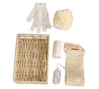 WRITWAA Baño Exfoliante Kit De Herramientas Baño Exfoliante Corporal Para Pies Guantes De Bola De Ducha Cesta Para Herramientas De Para Mujeres y Hombres