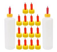 WRITWAA Biberones para Cabras y Corderos 18 Piezas - 2 Biberones de 400 Ml para Animales 16 Chupetes Compatibles para Botellas de Refresco Material Seguro Fácil Limpieza para Granja y