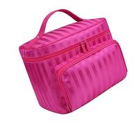 WRITWAA Bolsa de cosméticos de Gran Capacidad Estuche cosmético Bolsa cosmética Organizador de Maquillaje Bolso de Cosméticos Rosy