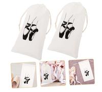WRITWAA Bolsa para Zapatos De Ballet para Niña Cordón, Patrón Lindo, Poliéster Resistente, Almacenamiento Amplio, Bolsa De Baile para Entrenamiento y Gimnasio, Tamaño Único