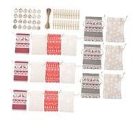 WRITWAA Bolsas Navideñas Bolsas de Obsequio Cordón Lindas para Calendario de Adviento y Regalos de Dulces