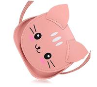 WRITWAA Bolso Bandolera Infantil De Gato para Niñas Cartera Pequeña De Cartoon para Fiesta y Viaje Almacenamiento Práctico y Espacioso