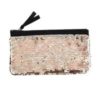 WRITWAA Bolso de Mano Lentejuelas para Mujer 1 Pcs Cosmético para Color Dorado Duradero