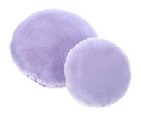 WRITWAA Borlas De Maquillaje Dobles Para Polvos Sueltos 2 Piezas Tamaño Grande y Mediano, Esponjas Redondas De Terciopelo Para Rostro, Correa Para Dedo, Uso Femenino y Viaje