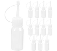 WRITWAA Botellas Exprimibles de Plástico 30ml, Juego de 12 Unidades Boca Puntiaguda, Botella Aplicadora para Tinte y Aceite Capilar, Dispensador Práctico para Cuidado y Coloración