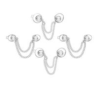 WRITWAA Botones Ajustadores de Cintura para Jeans sin Costura, 4 Piezas (2 Pequeños y 2 Grandes) en Plata Perla Clara, Hebillas Duraderas para Pantalones y Suéteres, Prácticos para