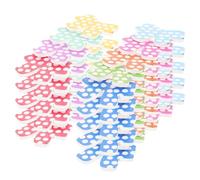 WRITWAA Botones de Madera Decorativos para Costura 50 Piezas, Lazo Pintado Multicolor 24x30mm, Botones para Ropa, Manualidades y Abrigo, Accesorios DIY Resistentes y Creativos