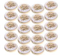 WRITWAA Botones Decorativos para Abrigo de Metal Blanco Platino 24l (15 Mm) - 20 Piezas Vintage para Chaquetas, Trajes y Uniformes, Ideales para Manualidades y Costura