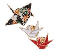 WRITWAA Broche de Grulla Origami de Aleación, Pin Decorativo para Ropa y Mochila, Accesorio Divertido y Versátil para Mujer en Moda y Complementos