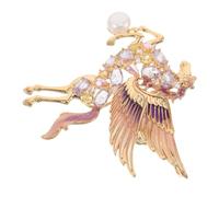 WRITWAA Broche de Solapa Vintage de Caballo Pedrería Accesorio Elegante para Traje y Abrigo Pin Artístico para Hombre y Mujer Bodas Fiestas y Eventos Obsequios