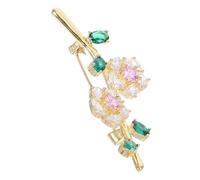 WRITWAA Broche Mujer de Circonita Elegante para Chaquetas Suéteres Significado Resistencia Accesorio Versátil