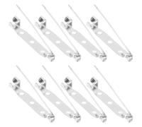 WRITWAA Broches de Seguridad Pequeños para Joyería Imperdible 40 Piezas 3 Orificios 55 X 35 MM Clips para Insignias y Pines para Mochilas Accesorios para Manualidades y DIY