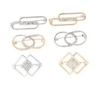 WRITWAA Broches Decorativos para Mujer 6 Piezas, Pinza Fija para Ropa, Alfiler de Seguridad Pequeño para Cárdigan y Vestido, Accesorios de Joyería para Uso en Fiesta y Estilo