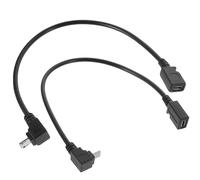 WRITWAA Cable micro USB en ángulo recto de 90° para carga y sincronización de datos, paquete de 2 cables de cobre sin oxígeno en color negro, compatible con Android y uso en espacios
