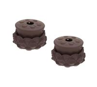 WRITWAA Caja De 2 Piezas Moxibustión para calentar el ombligo calor púrpura ferramentas producto de salud tanque de moxibustión de artemisa calentador de ombligo arcilla morada Coffee