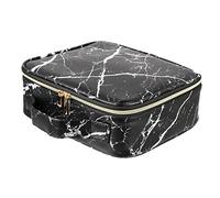 WRITWAA Caja De Almacenamiento De Artículos De Tocador Maletín De Maquillaje Diseño Marmoleado para Viaje