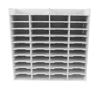 WRITWAA Caja de Almacenamiento de Escritorio Organizador para Guardar Marcadores Expositor para Bolígrafos Estante para Lápices de Colores Ranuras para Marcadores Divisor y Soporte para Pa