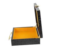 WRITWAA Caja de Almacenamiento para Cigarros de Madera Tapa Abatible, Diseño Textura Cocodrilo, Tamaño 20.5x7.5 Cm, Portátil para Festivales y Uso Doméstico