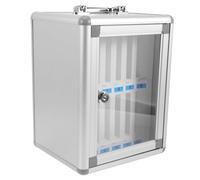 WRITWAA Caja de Almacenamiento para Teléfono con Cerradura de Seguridad, Diseño Montado en Pared con Ranuras Numeradas, Material de Aleación de Aluminio y Tablero de Fibra, Adecuado