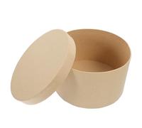 WRITWAA Caja De Obsequio Redonda De Papel Kraft Para Regalos De Festivales Galletas o Dulces Caja De Papel Embalaje Multifuncional