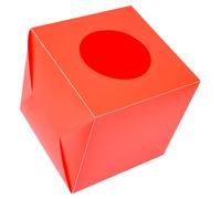 WRITWAA Caja de Rifa Roja de Plástico Resistente para Donaciones y Votos Suministros para Sorteos y Fiestas Contenedor para Boletos y Papeletas para Reuniones y Eventos Especiales