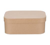 WRITWAA Caja Redondeada y Creatividad DIY de Papel Kraft para Almacenamiento con Amplio Espacio Adecuado para Manualidades y Organización