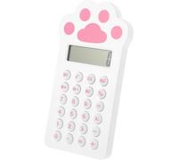 WRITWAA Calculadora Solar Portátil Pequeña Diseño de Garra de Gato Calculadora Electrónica Multifuncional para Oficina y Estudiantes Herramienta Ligera y Conveniente para Cálculos