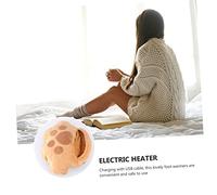WRITWAA Calentador De Pies Usb Eléctrico Antideslizante Forma De Pata De Gato Calentador Rápido y Portátil Para Invierno Casa y Oficina Carga Usb Compatible Con Ordenador y Power Bank Tall