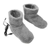 WRITWAA Calentador de Pies Zapatos Calefactores Felpa Recargables por USB Calentadores de Pies para Uso Casa
