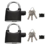 WRITWAA Candado Antirrobo de Seguridad Alarma para Bicicleta y Moto, Aleación de Aluminio, 2 Piezas 3 Llaves, Adecuado para Exteriores y Contenedores