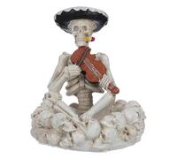 WRITWAA Cenicero y Diseño Único Forma de Calavera de Resina Resistente al Viento en Fiestas de Halloween para Decoración y Escritorios