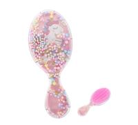 WRITWAA Cepillo Cabello Infantil Transparente Ovalado 1 Unidad Pequeño Desenredante Masajeador Para Niñas Uso Diario Viaje