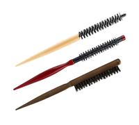 WRITWAA Cepillo Cabello Rodillo de Madera Profesional 1 Tamaño Pequeño para Rizar y Peinar para Mujeres Función de Estimulación del Cuero Cabelludo