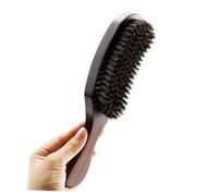 WRITWAA Cepillo para Barba de Cerdas de Jabalí y Madera de Peral Masajeador Peinado y Cuidado Diario para Hombre Cepillo Portátil sin Electricidad Estática y Estimulante del Crecimiento