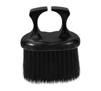 WRITWAA Cepillo Para Cortar El Pelo y Plumero Para Cuello, 1 Unidad, Tamaño Compacto, Plástico y Fibra, Para Peluquería Profesional y Uso Doméstico, Accesorio De Barbería Color Negro