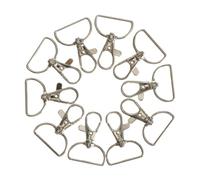 WRITWAA Cierres de Langosta Tipo D 24 Unidades Cierre Giratorio Metálico Ganchos para Llaveros Manualidades Correas de Perro Proyectos de Abalorios Operación Suave 35 Mm