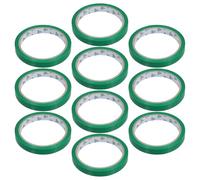 WRITWAA Cinta Adhesiva para Sellar Bolsas Plásticas de Productos Agrícolas, 10 Unidades de Polipropileno Verde sin Texto, 12 Mm X 45 M, Resistente para Supermercados, Mercados y Cocina