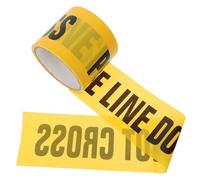 WRITWAA Cinta de Barricada Amarilla y Negra para Señalización en Festivales y Obras, Cinta de Seguridad No Entrar de PVC Duradera para Decoración de Halloween y Delimitación