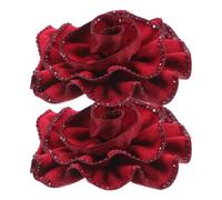 WRITWAA Clips Decorativos para Zapatos de Novia Diseño de Rosa de Tejido, 2 Piezas, Fáciles de Instalar, Elegantes para Ceremonia y Uso Diario