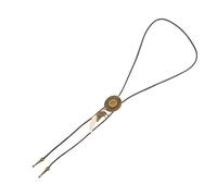 WRITWAA Collar Choker Vintage con Colgante Diente Estilo Western para Hombre y Mujer Accesorio Bolo Tie para Suéter Cadena Retro de Influencia Cowboy Diseño Llamativo para Look Casual y